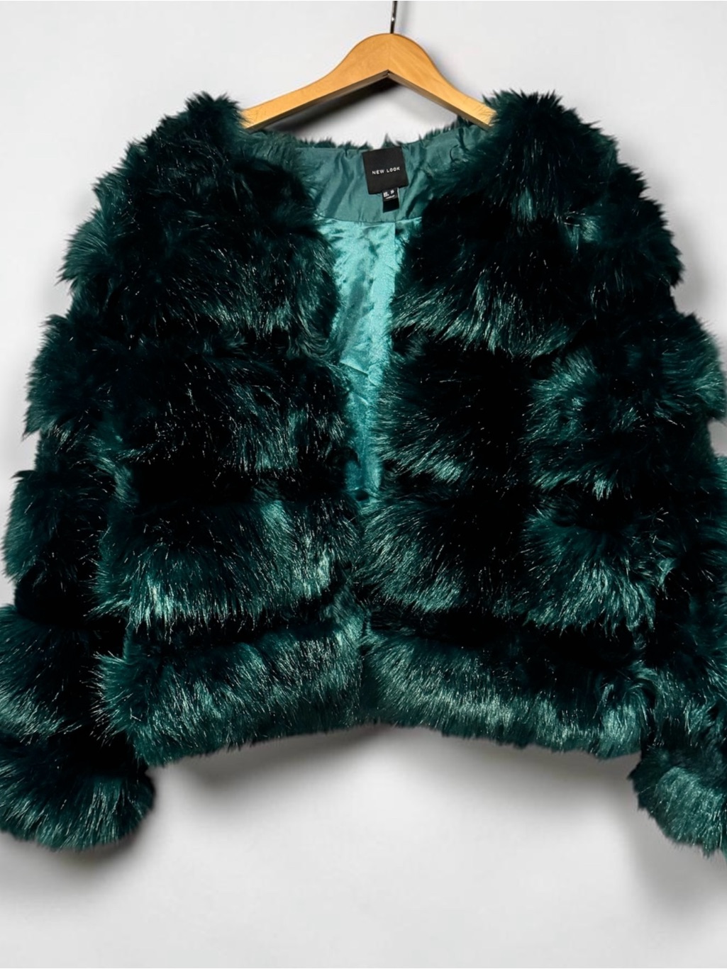 New Look Emerald Green Faux Fur Teddy Jacket